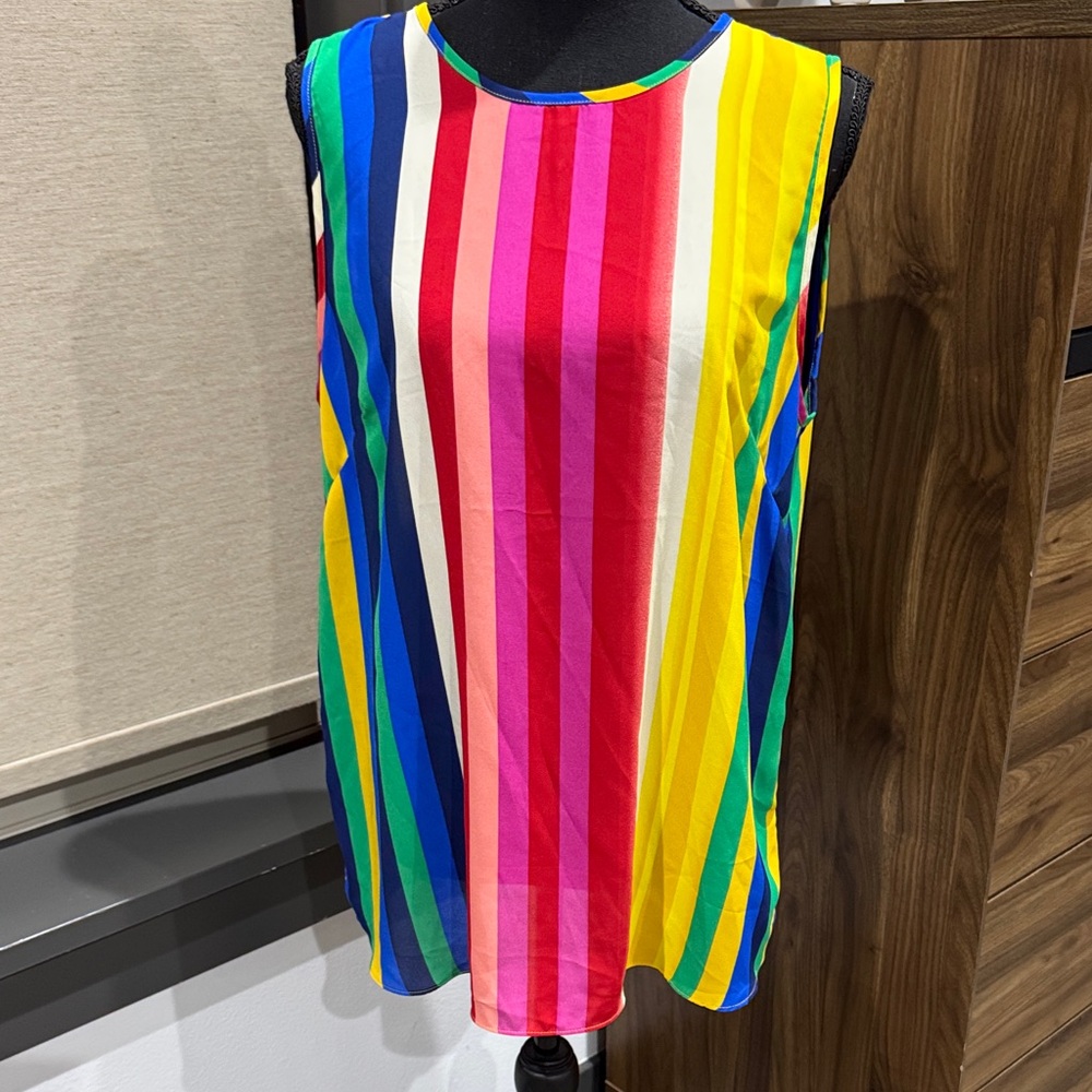 Cynthia Rowley Multicolor Striped Tank Top L